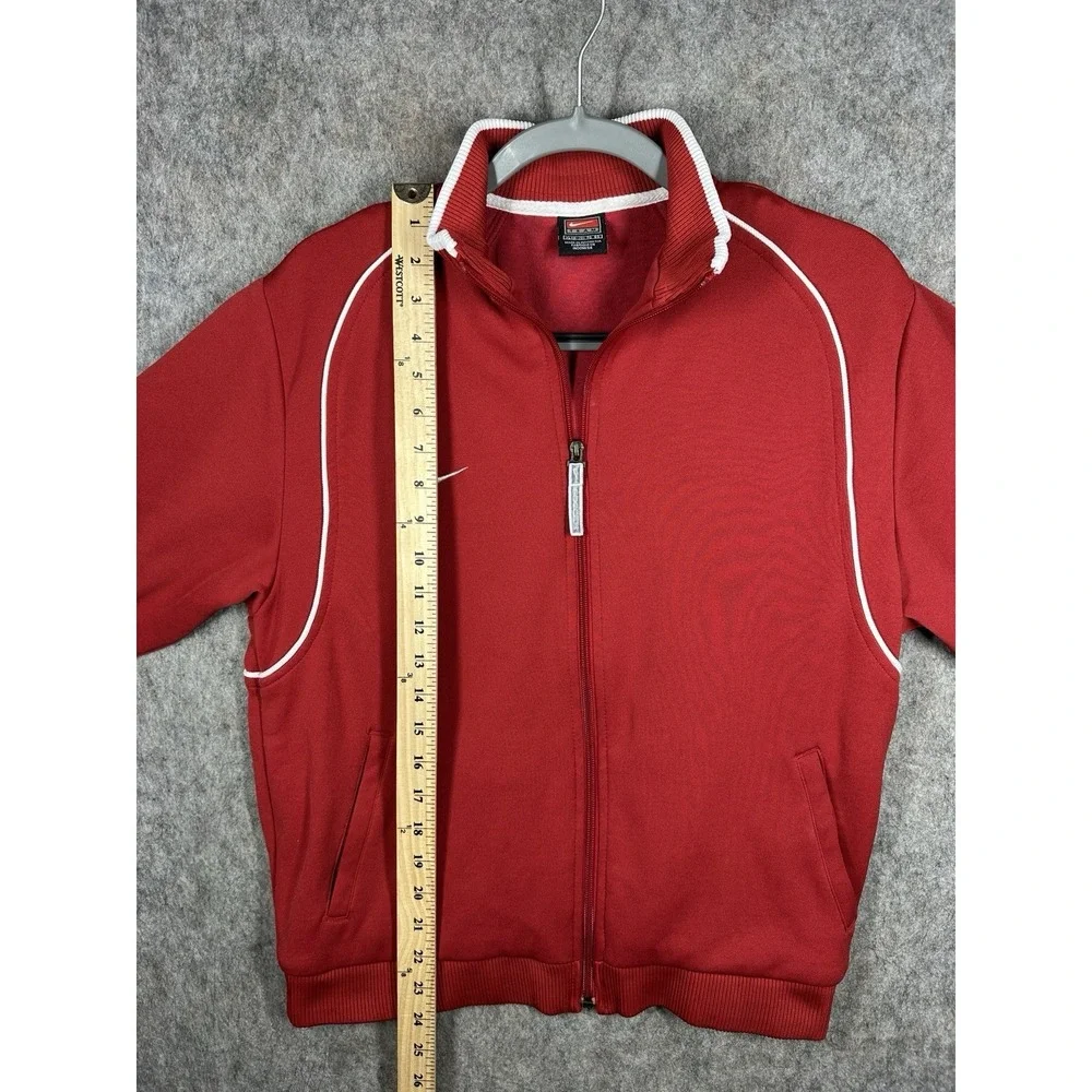 Nike Team Y2K Track Jacket Red White Full Zip Swoosh Youth XL Vintage 2000s